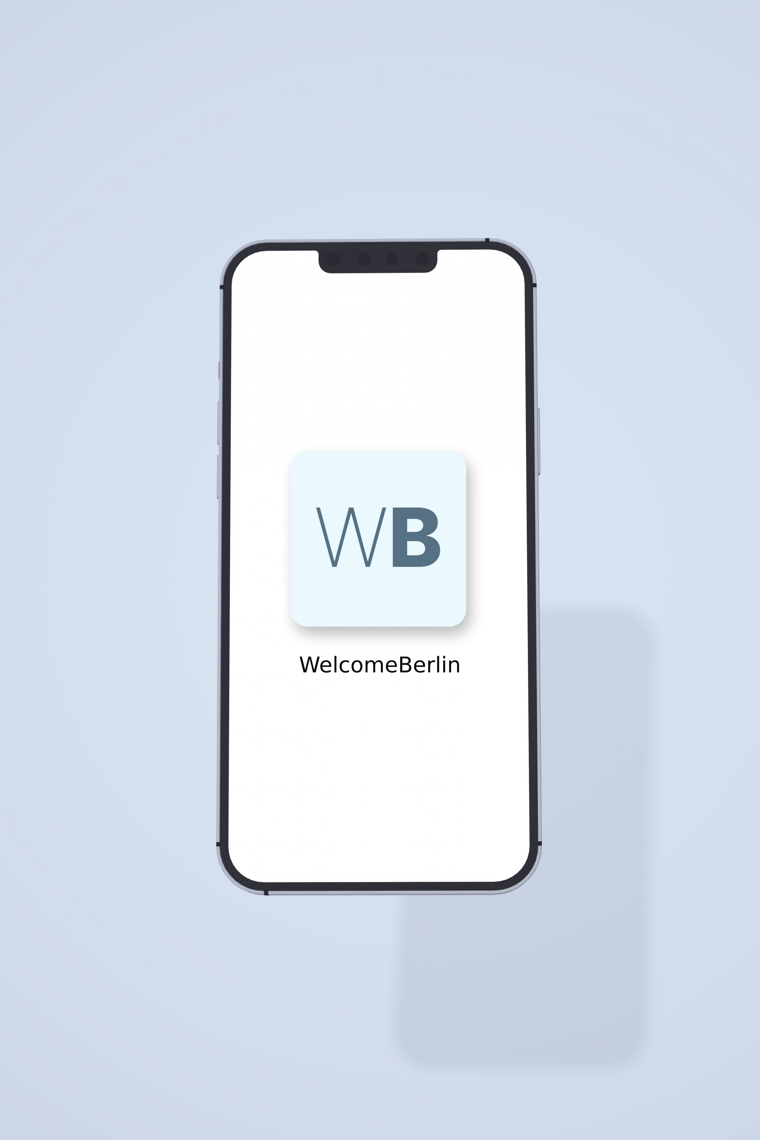 Illustration showing how users interact with the WelcomeBerlin app