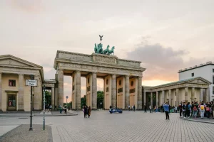 Moving to Berlin guide for expats showing city skyline and transport